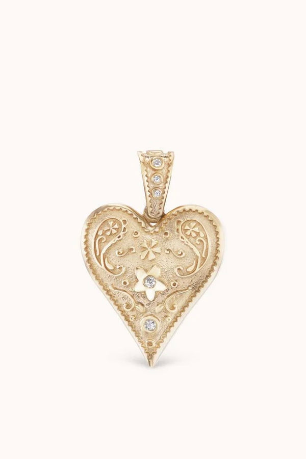 Medium Southwestern Heart Charm