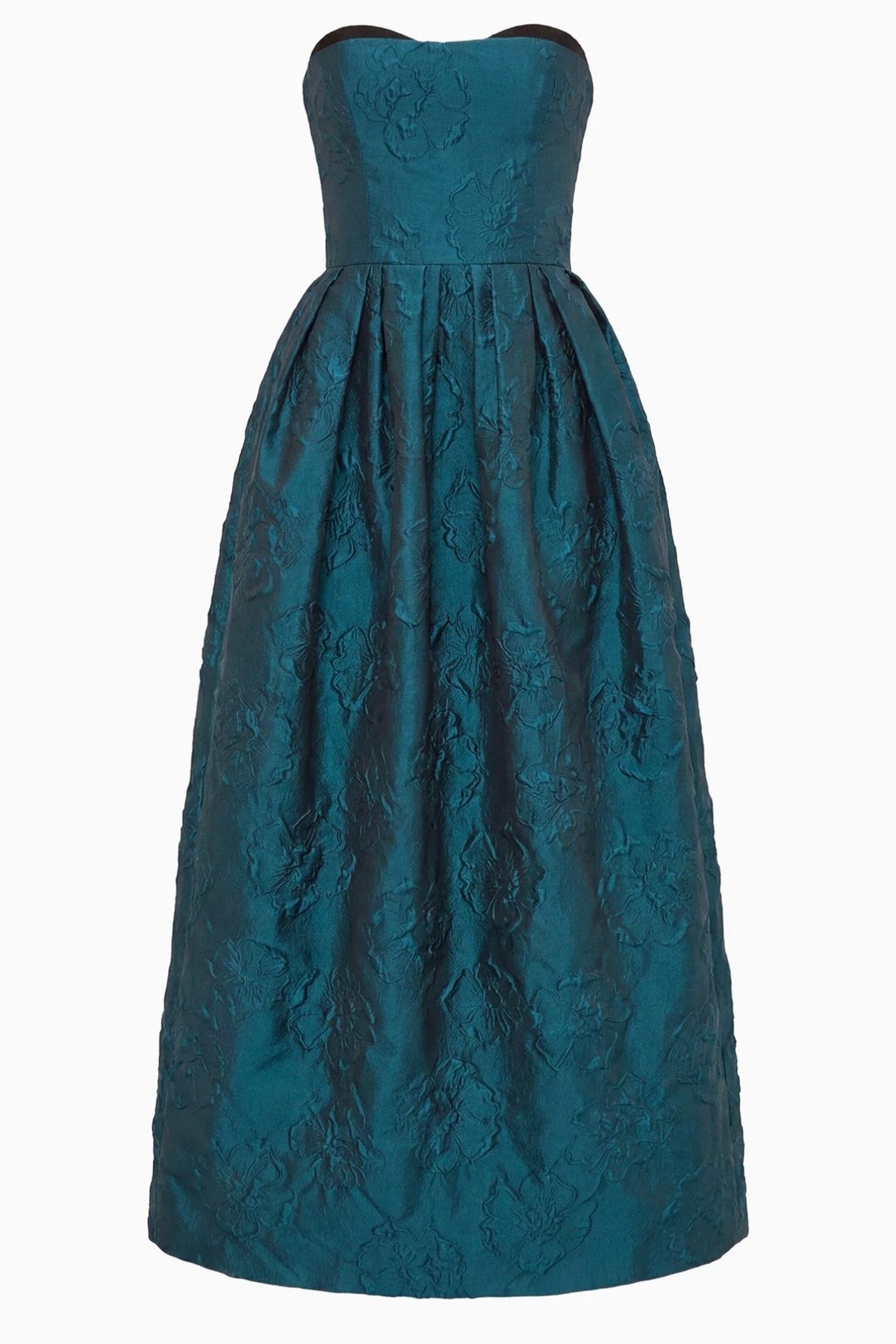 KATERINA STRAPLESS CLOQUE DRESS
