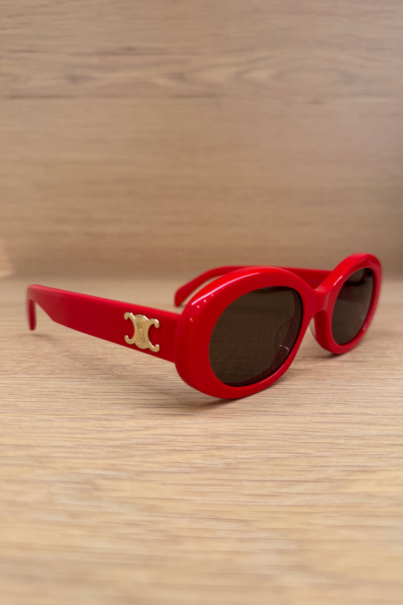 OVAL TRIOMPHE IN SHINY RED - CL40194U