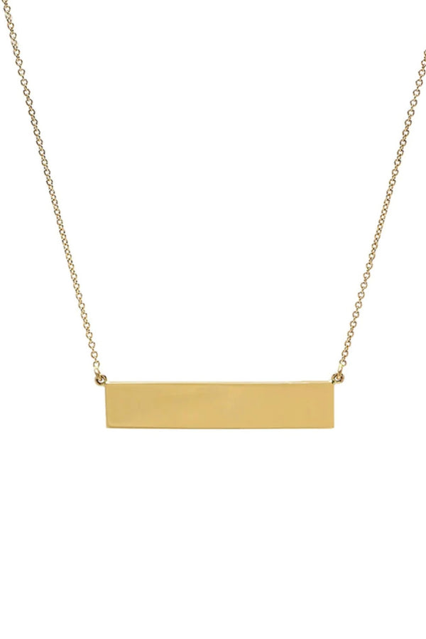 YELLOW GOLD NAMEPLATE NECKLACE