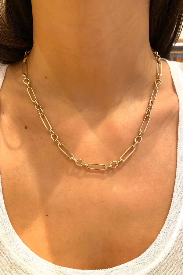 OVAL ROUND LINK NECKLACE