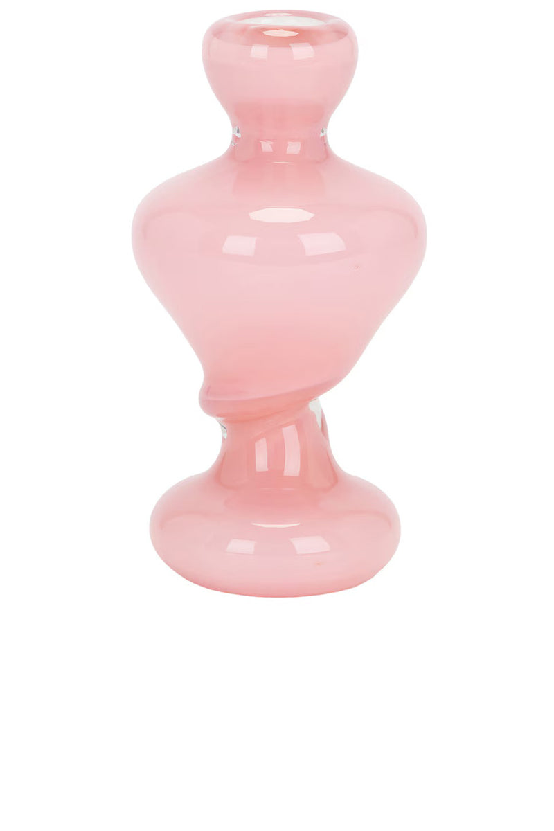 CANDLE HOLDER MEDIUM IN RHUBARB