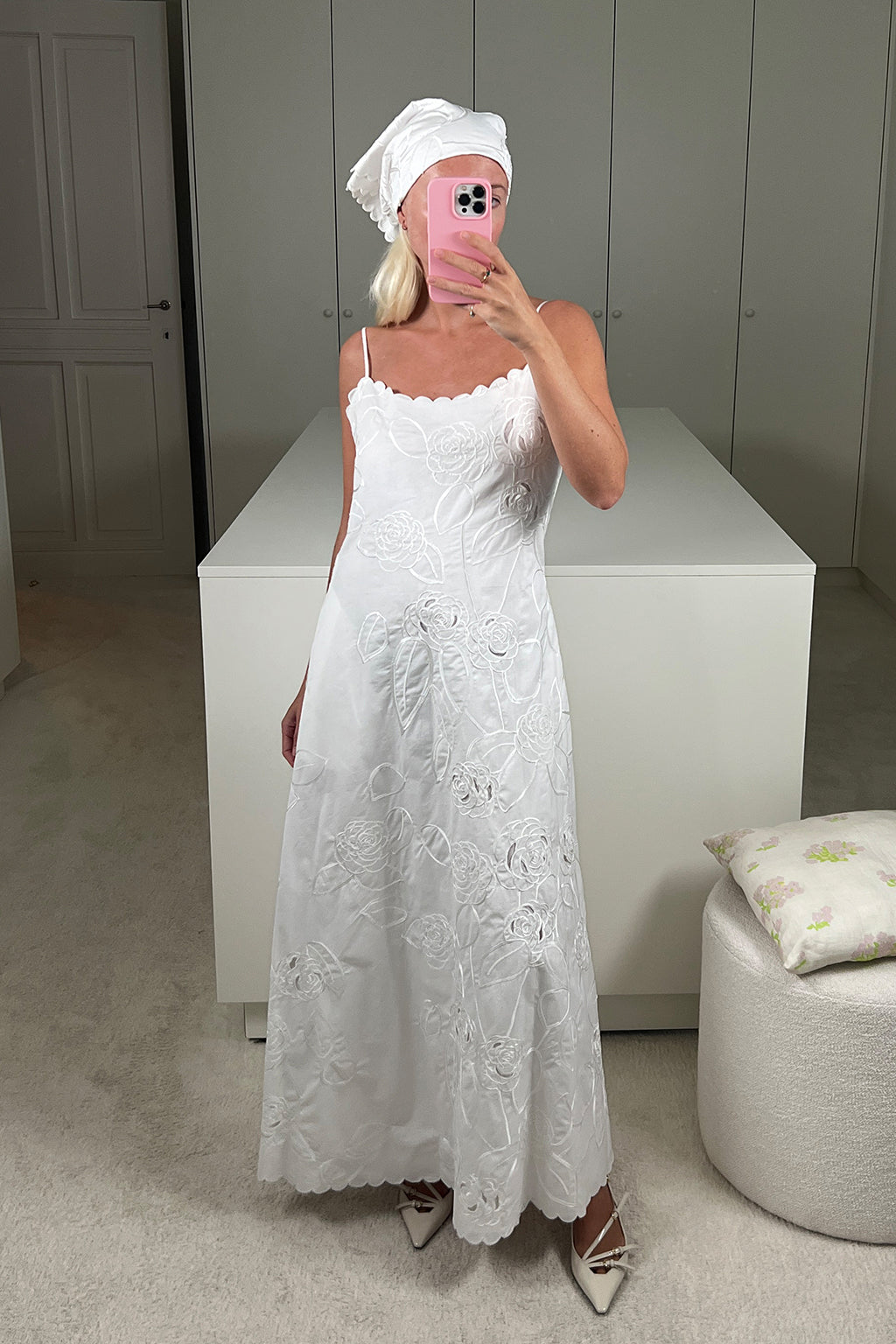 EMBROIDERED PETIT BEURRE HEADSCARF