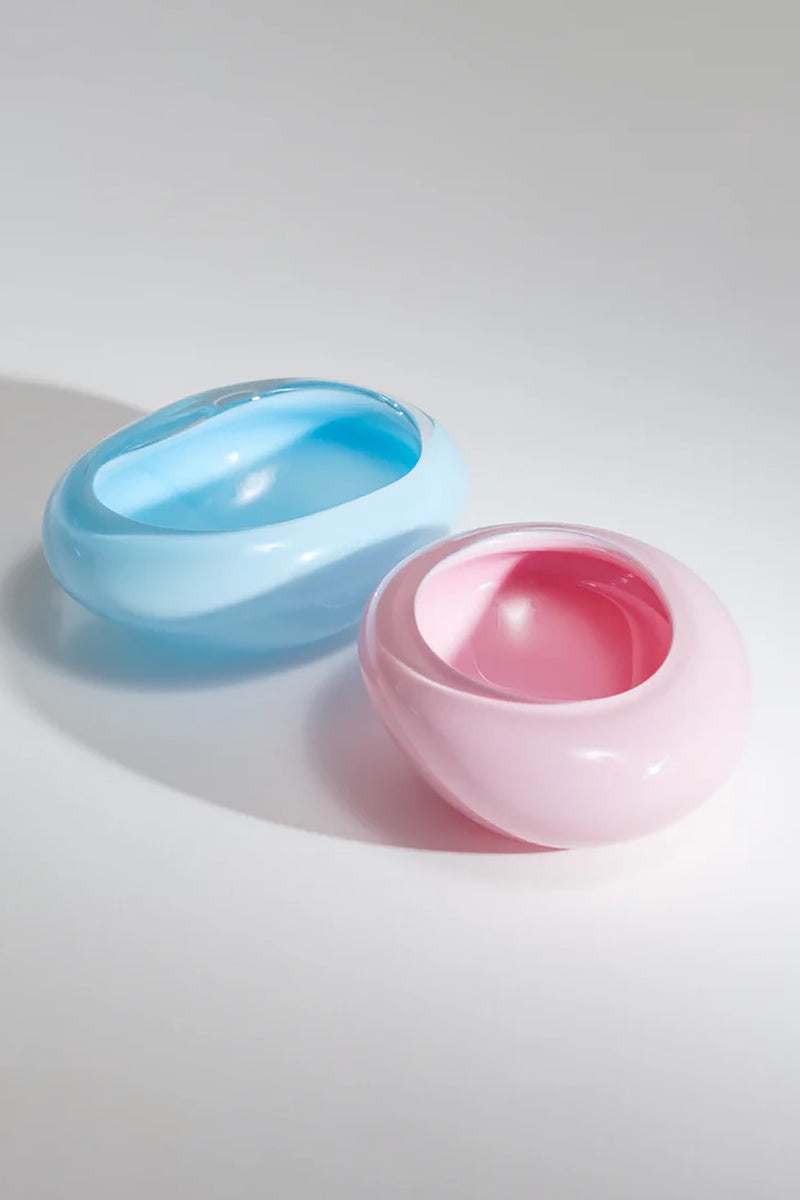 THE DISH PAIR IN MILKY ROSE & BLUE JELLY