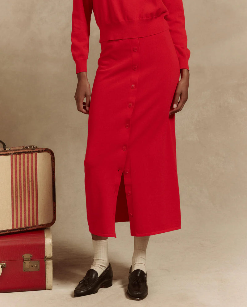 THE BUTTON FRONT SWEATER SKIRT