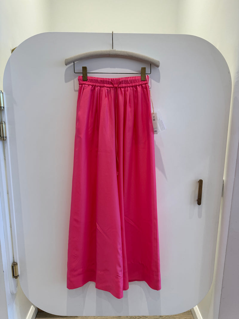 SILK HABOTAI SILK DRAWSTRING PANTS