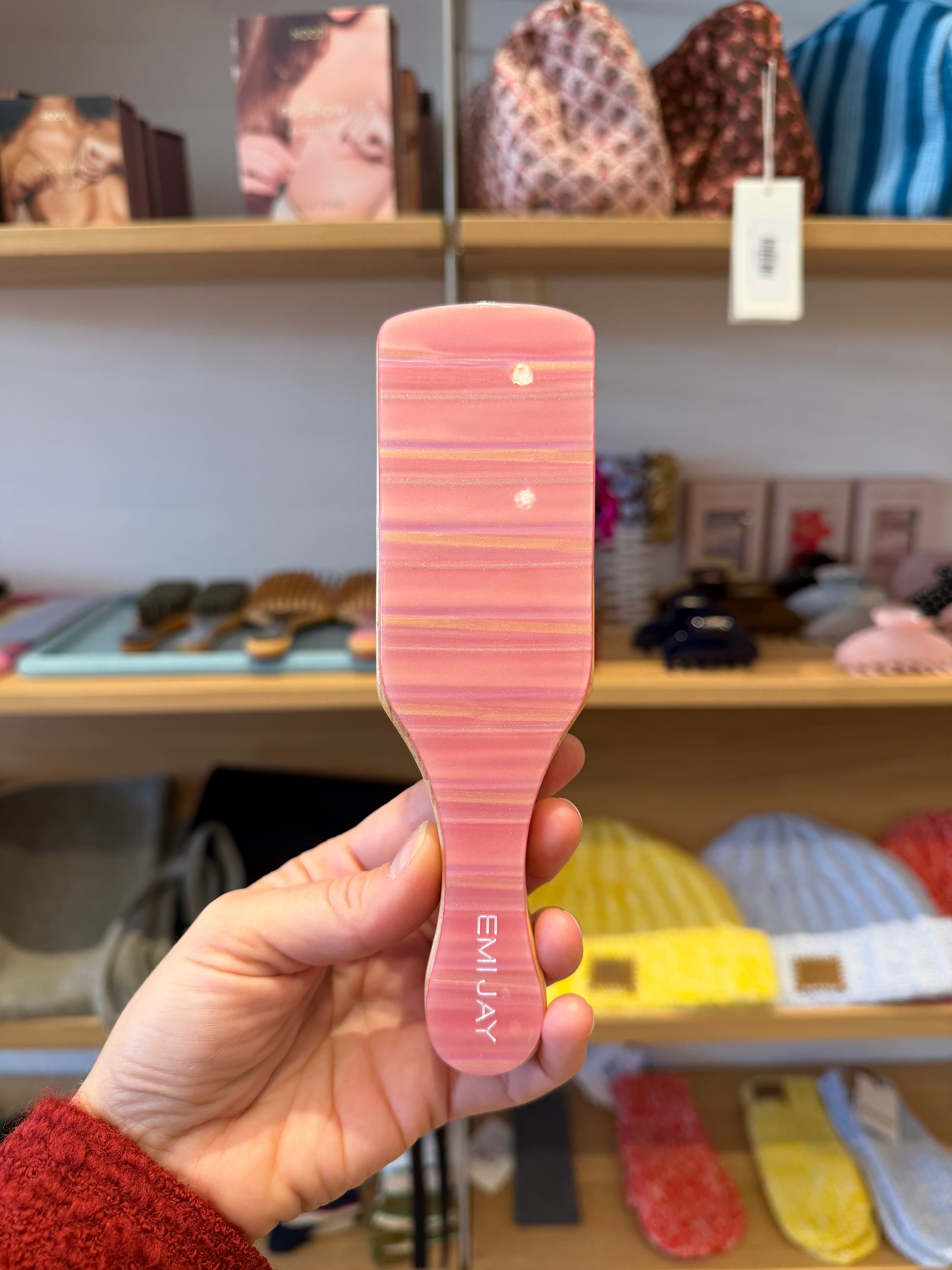 MINI BROSSE À POILS DE SANGLIER COULEUR SUCRE TOASTÉ