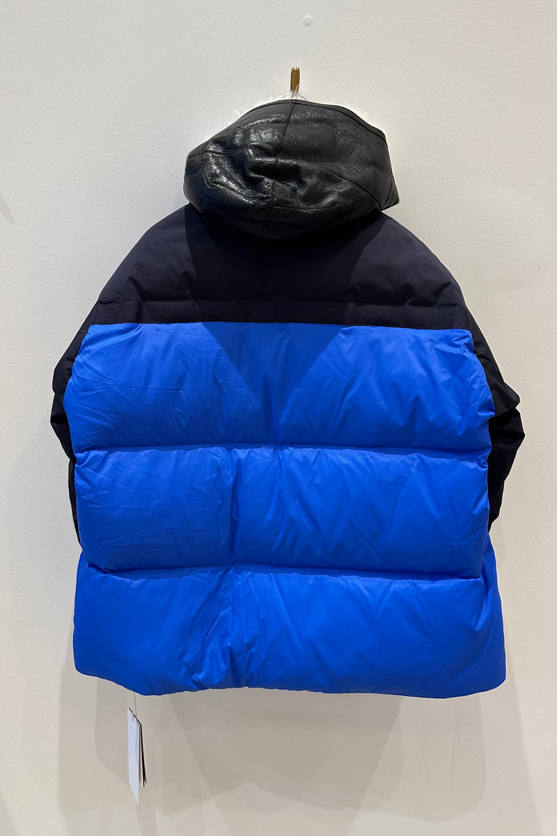 CONVERTIBLE DOWN JACKET IN COTTON AND SHEARLING
