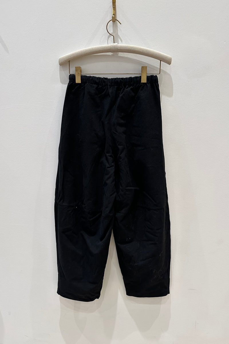 VESSEL COTTON AND LINEN BLEND PANTS IN BLACK