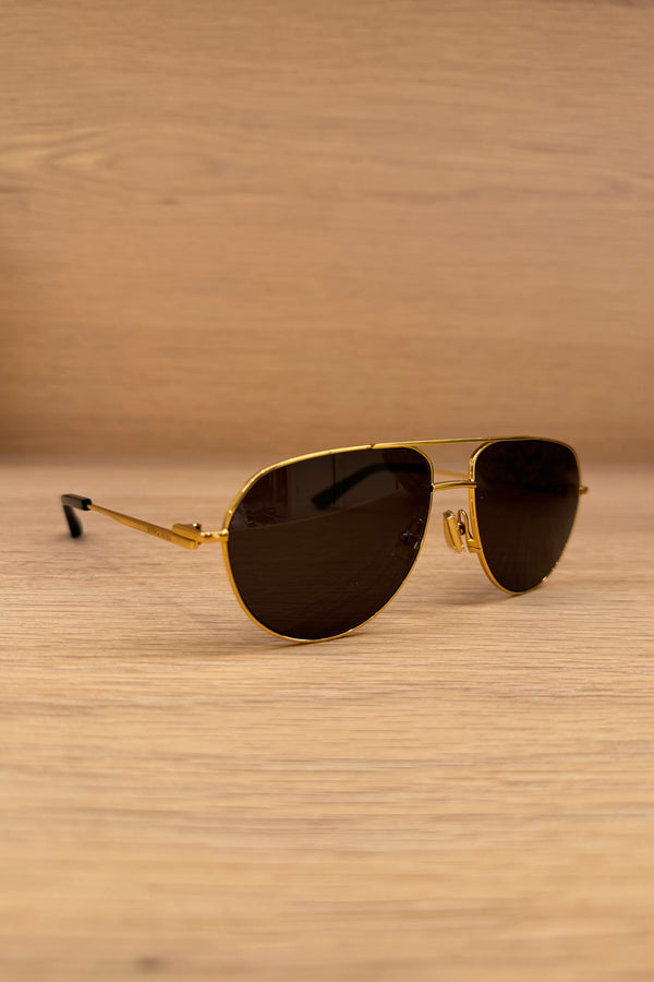 GOLD AVIATOR METAL SUNGLASSES BV1302S