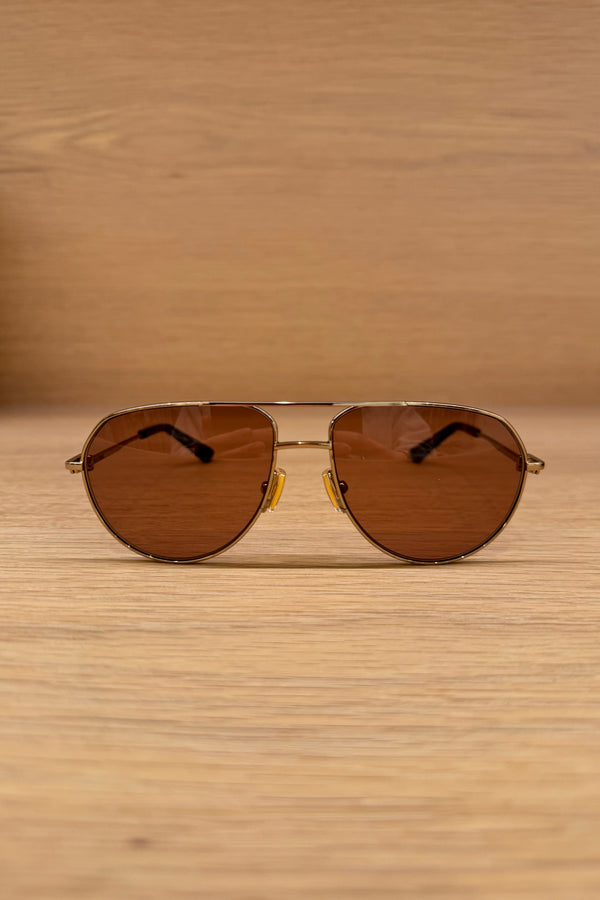 GOLD AVIATOR METAL SUNGLASSES BV1302S