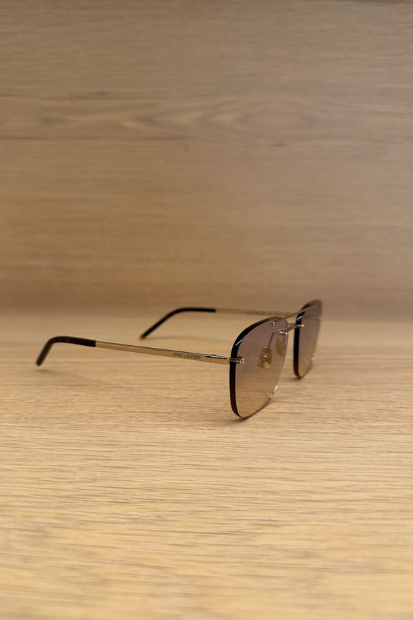 GOLD VIOLET SL 309 RIMLESS SUNGLASSES