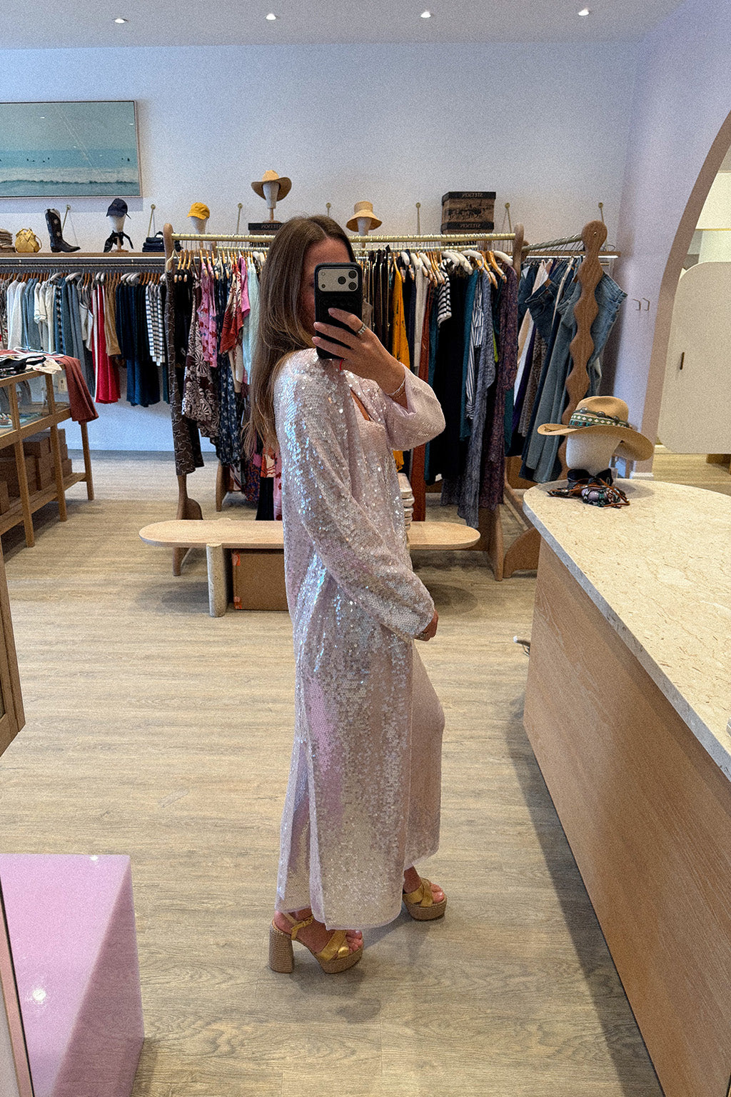 LIQUID SEQUINS SKIRT