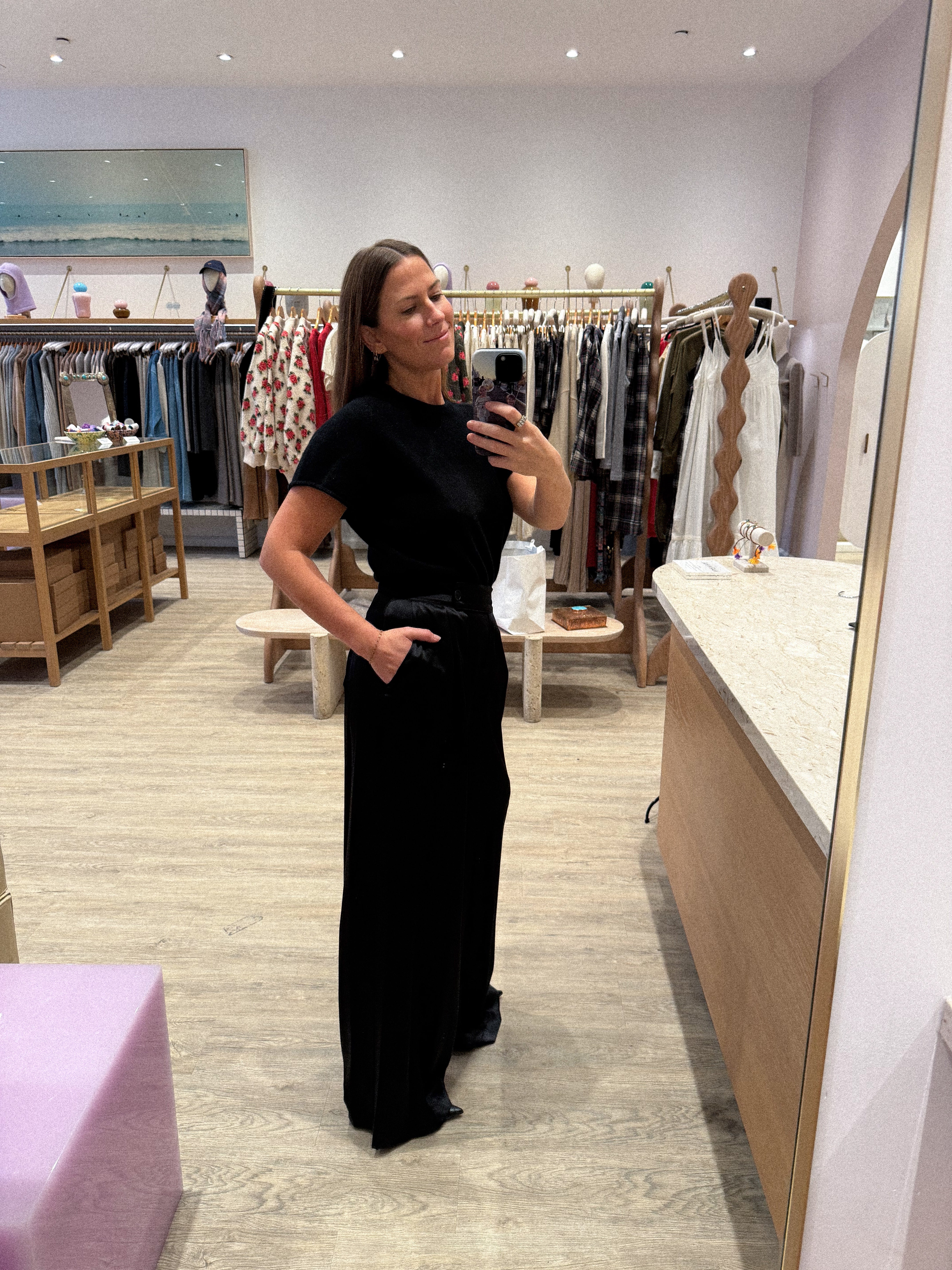 BROOKE HIGH RISE DOUBLE PLEAT SILK TROUSER