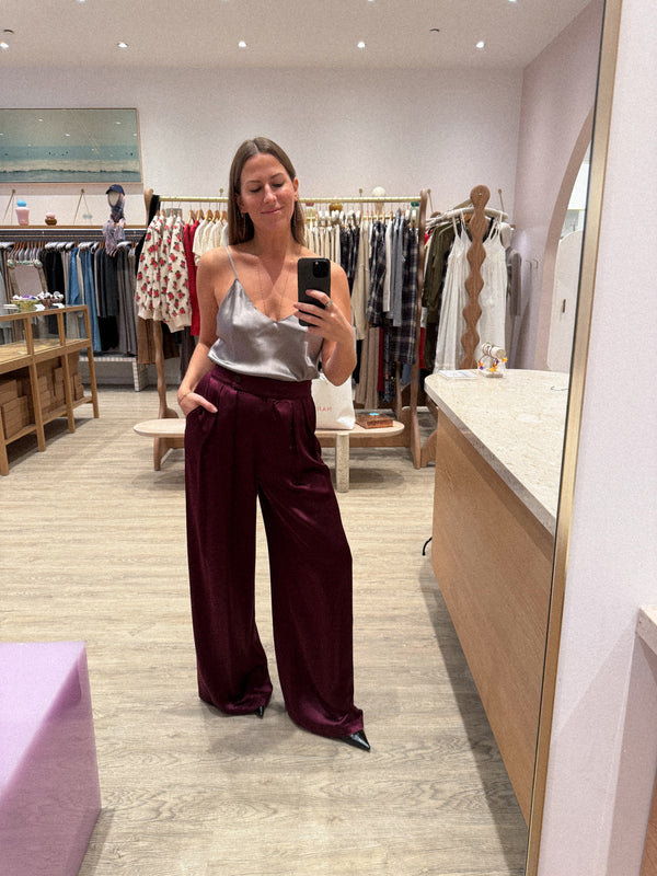 GLORIA V-NECK BIAS SILK TANK