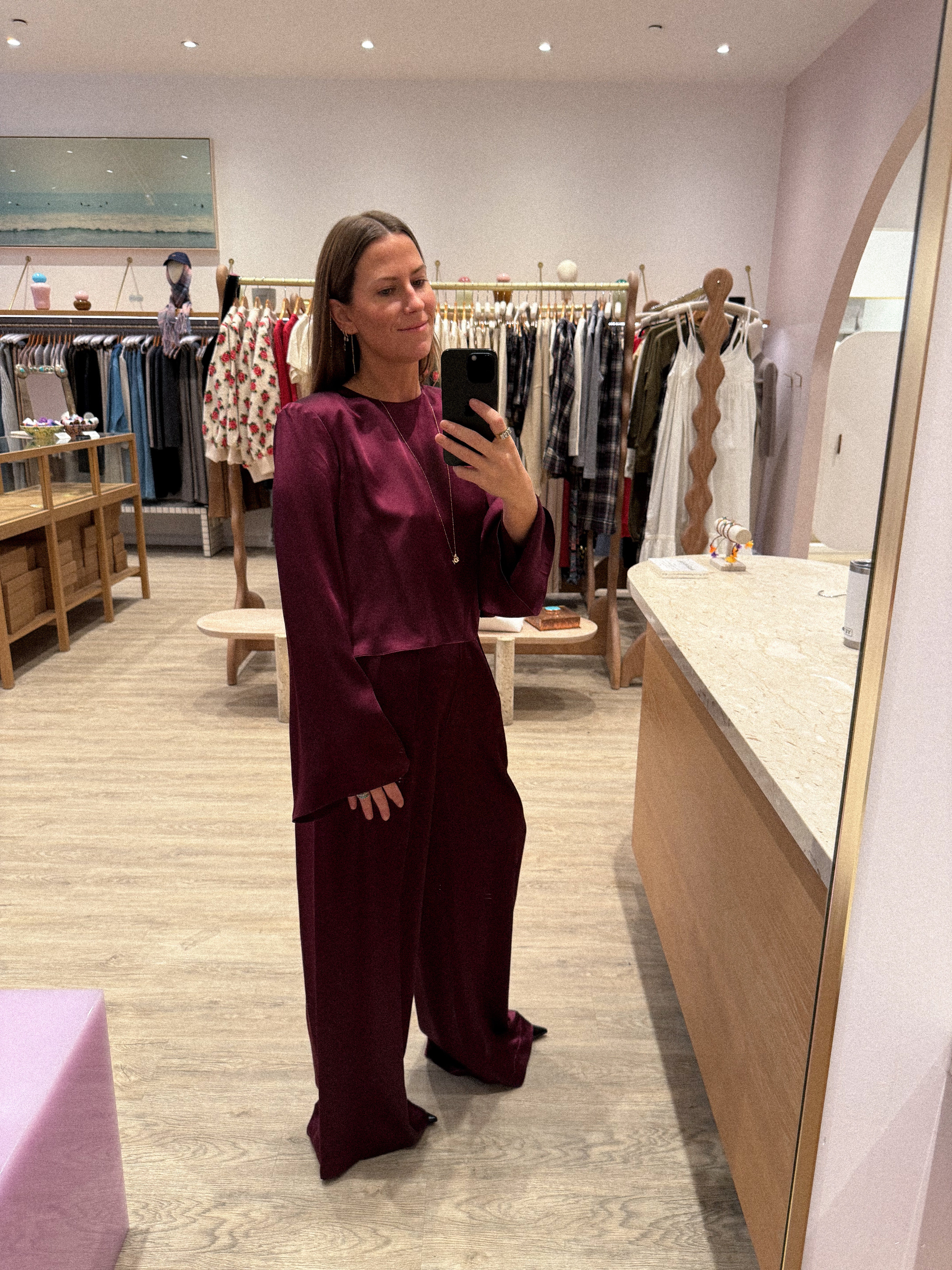 BROOKE HIGH RISE DOUBLE PLEAT SILK TROUSER