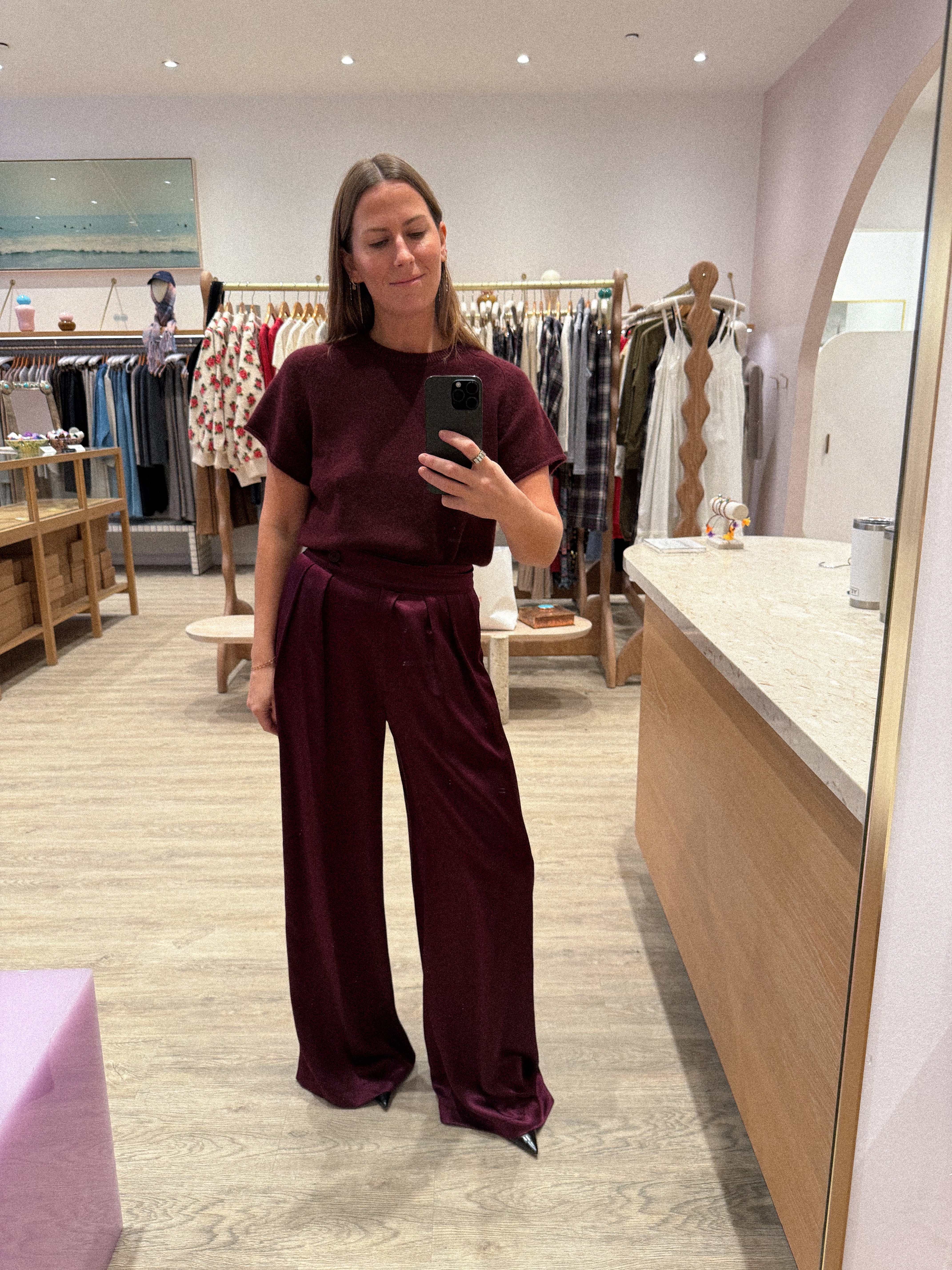 BROOKE HIGH RISE DOUBLE PLEAT SILK TROUSER