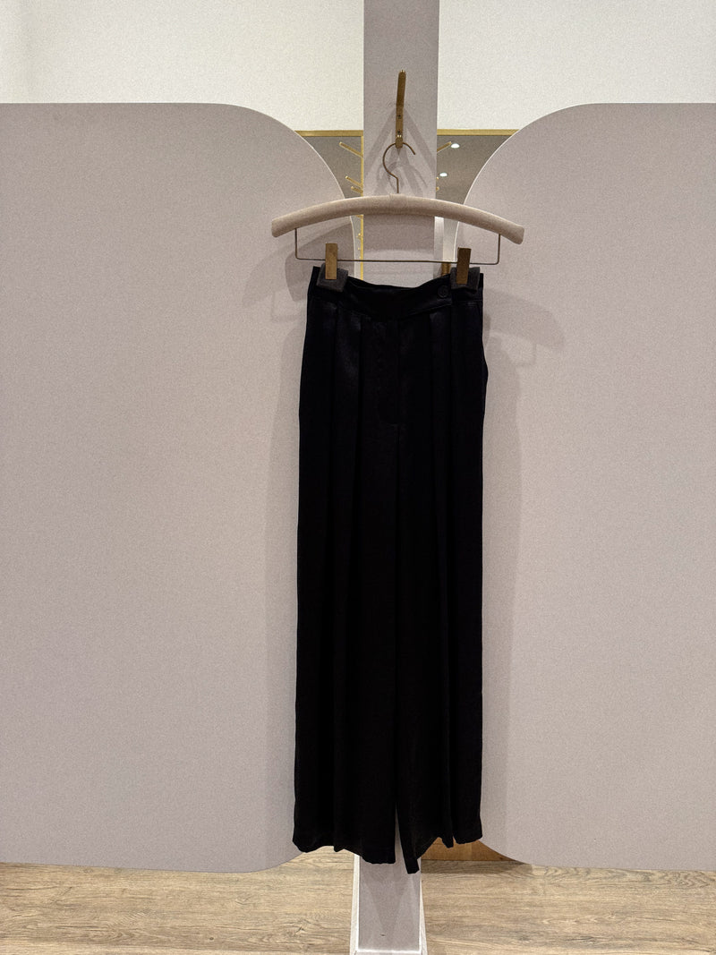 BROOKE HIGH RISE DOUBLE PLEAT SILK TROUSER