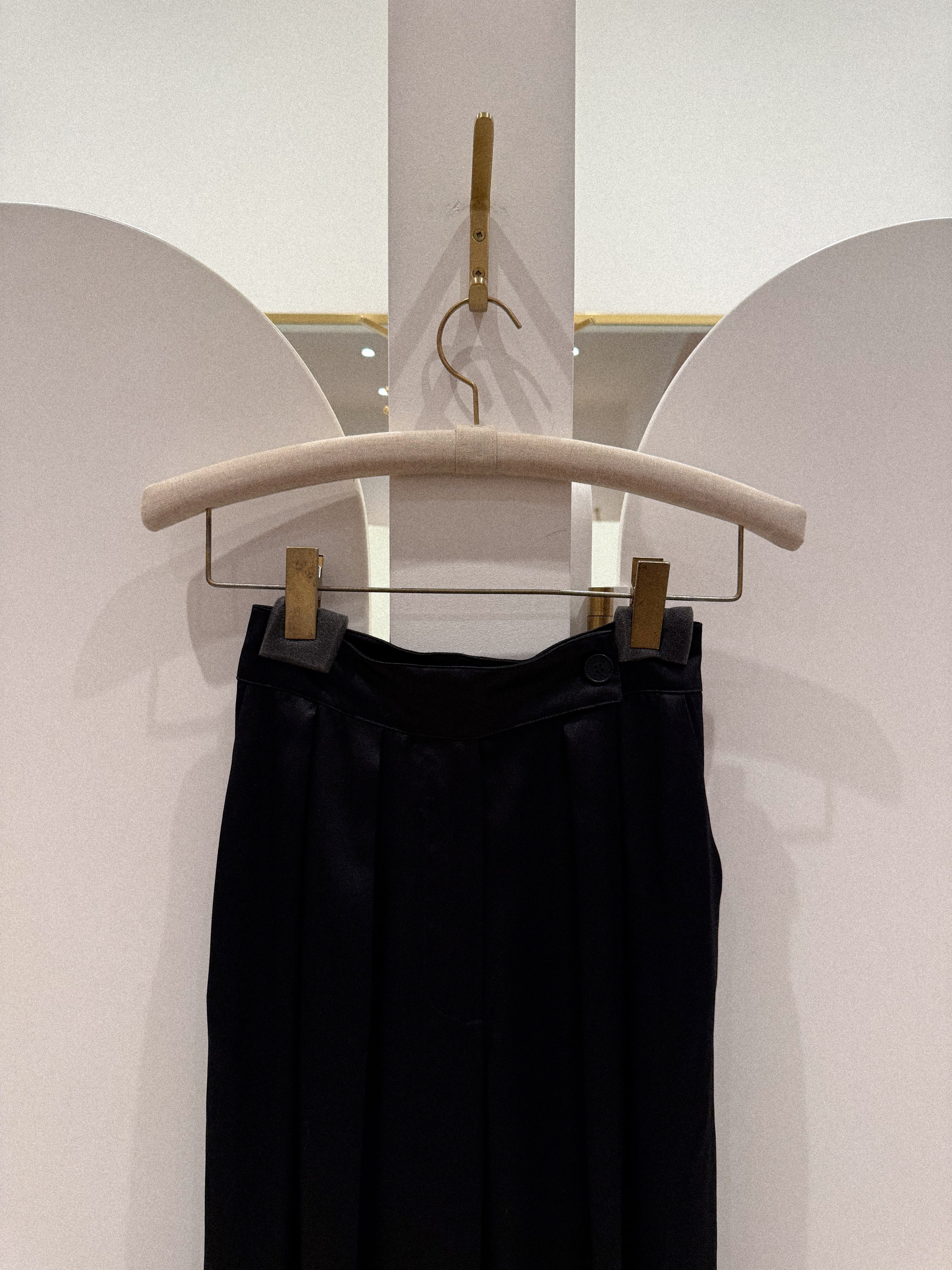 BROOKE HIGH RISE DOUBLE PLEAT SILK TROUSER