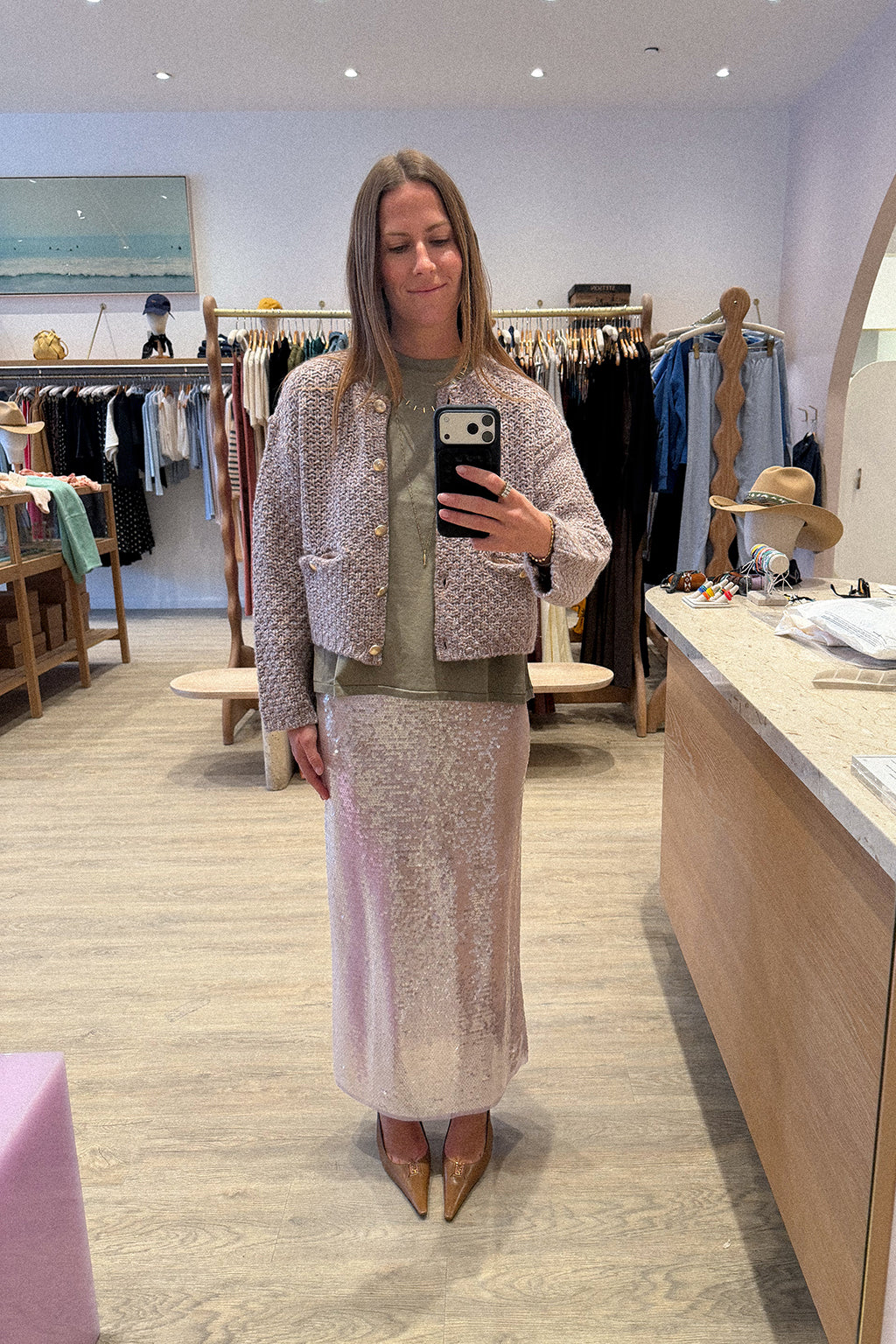 LIQUID SEQUINS SKIRT