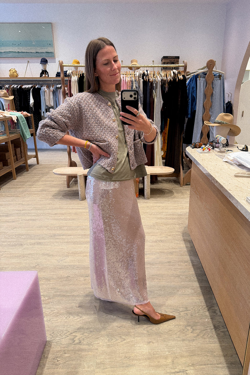 LIQUID SEQUINS SKIRT