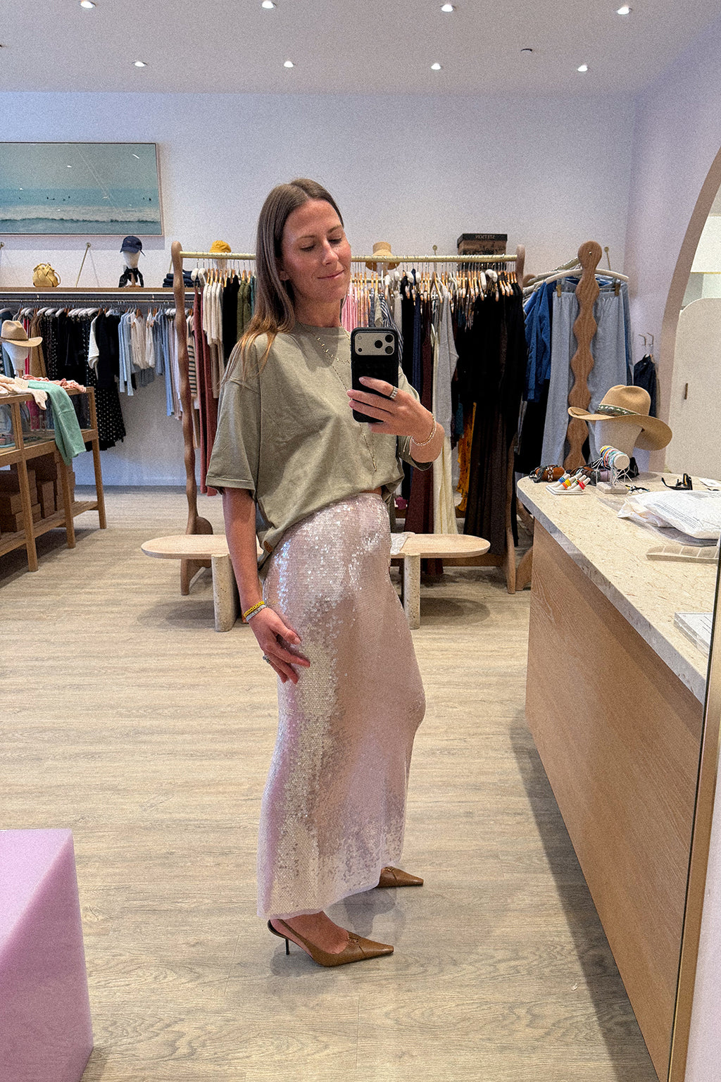 LIQUID SEQUINS SKIRT