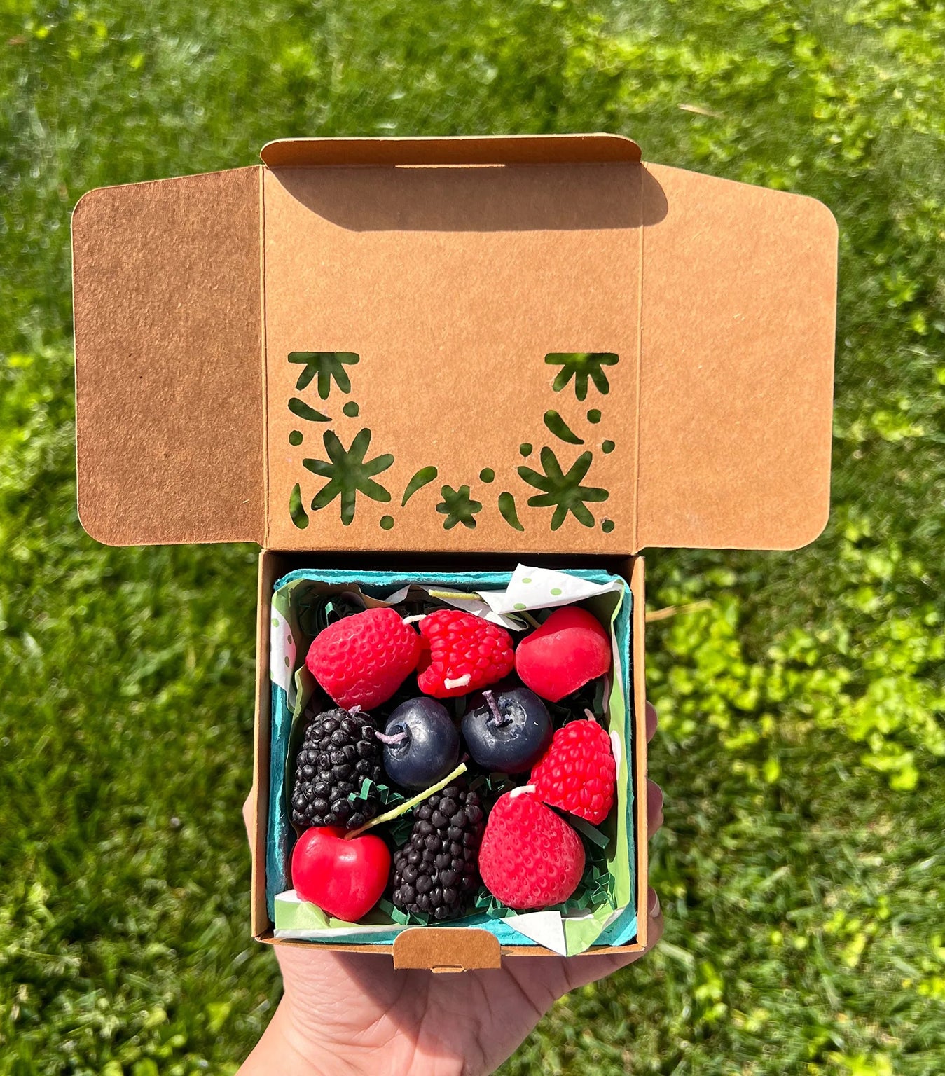 MIXED BERRY BIRTHDAY CANDLES - SET OF 10