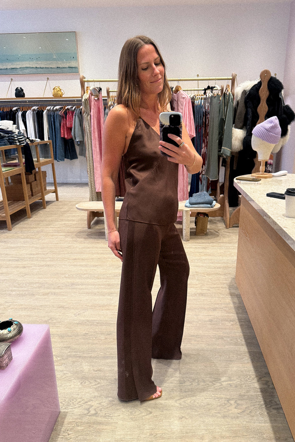 ENVERS SATIN SLIP TOP