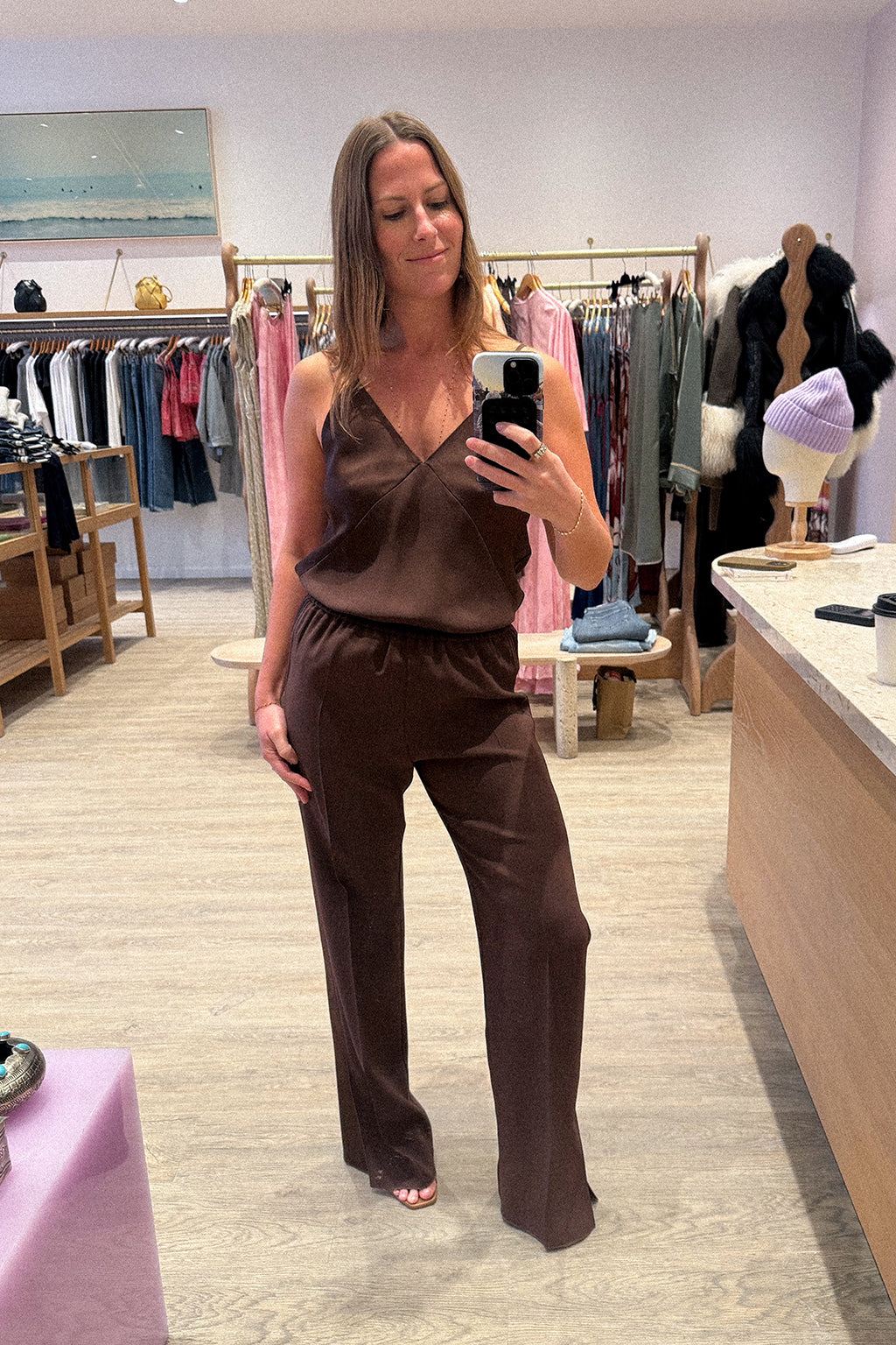 ENVERS SATIN SLIP TOP