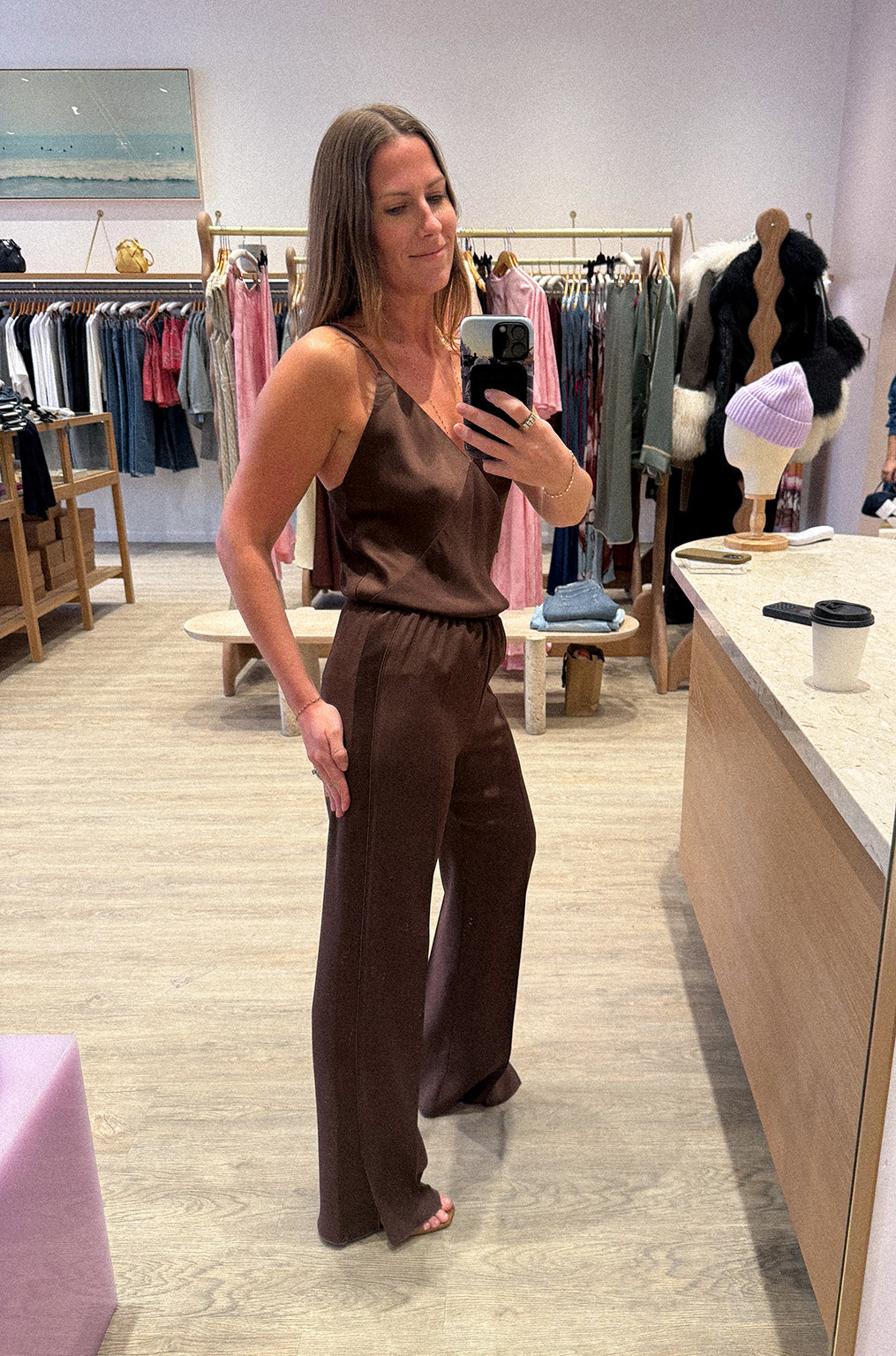 ENVERS MATTE SATIN TROUSERS