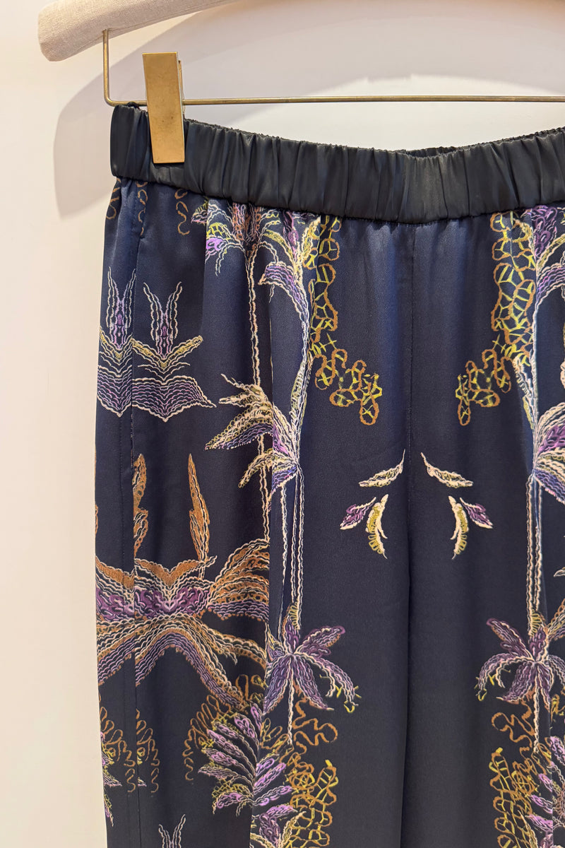 SOGNI PRINT ENVERS SATIN PANTS