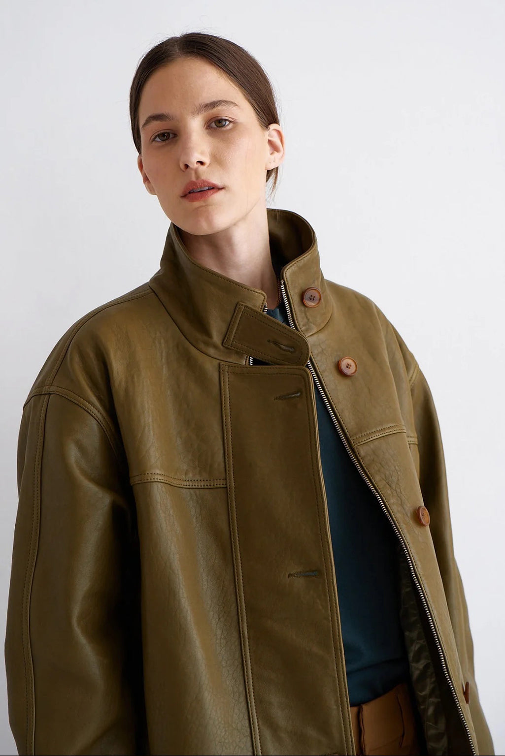 THE MINIMAL ANORAK LEATHER JACKET *pre-order*