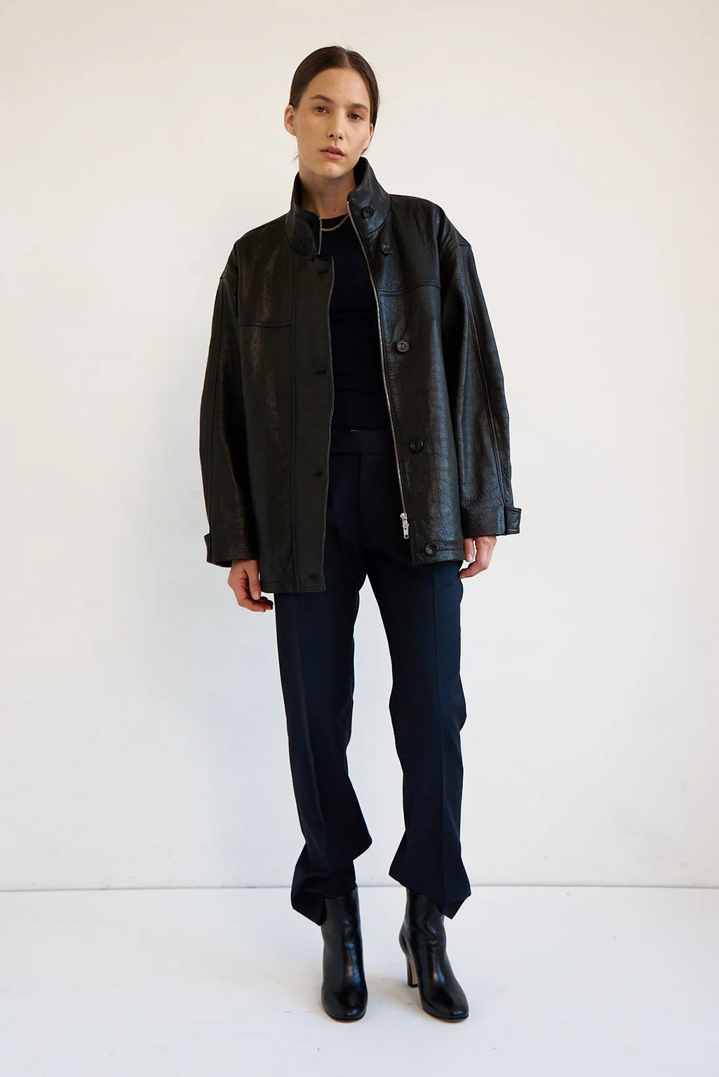 THE MINIMAL ANORAK LEATHER JACKET *pre-order*