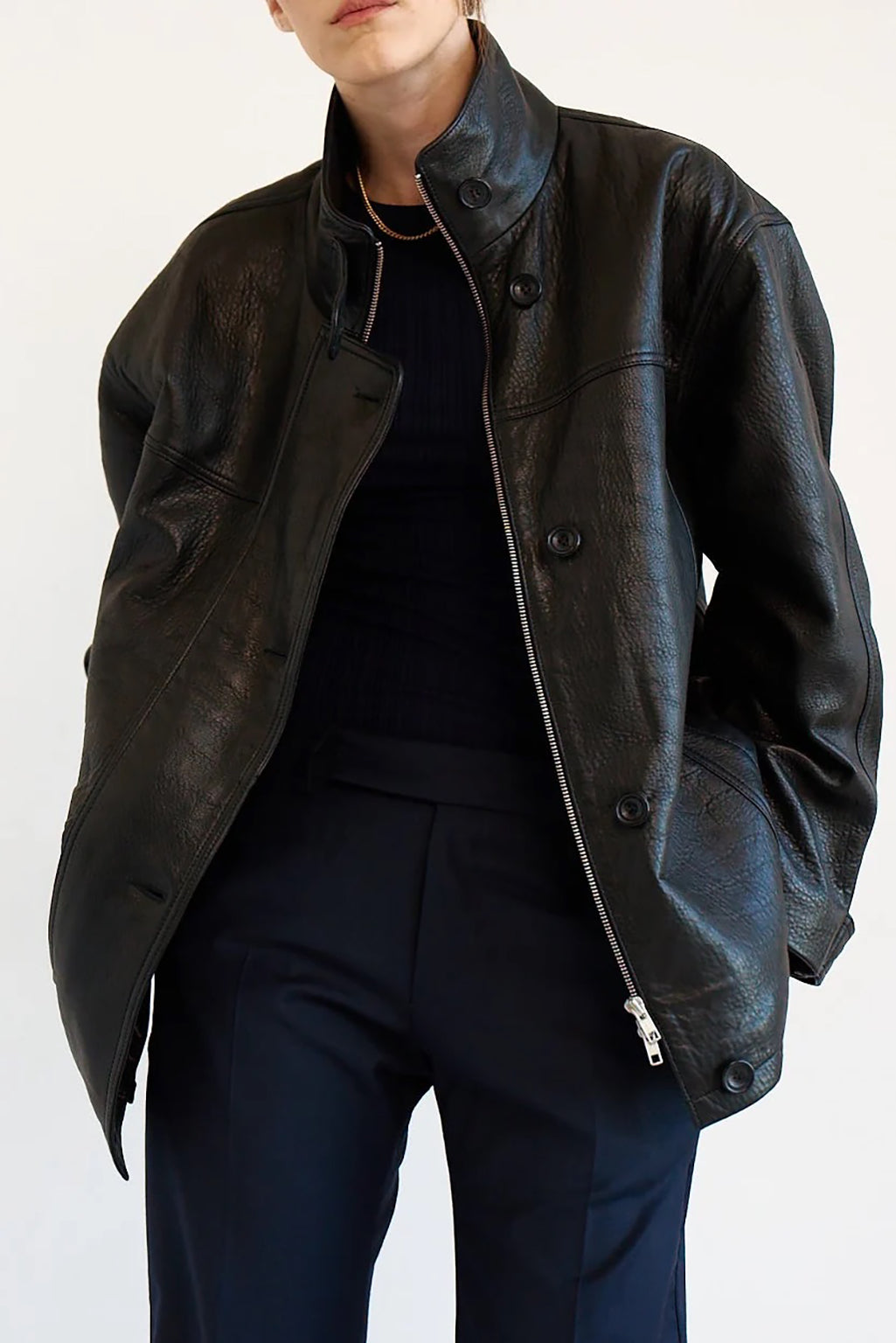 THE MINIMAL ANORAK LEATHER JACKET *pre-order*