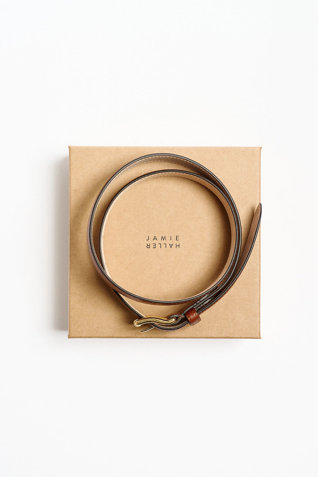 THE WAVE BELT IN TAN LEATHER
