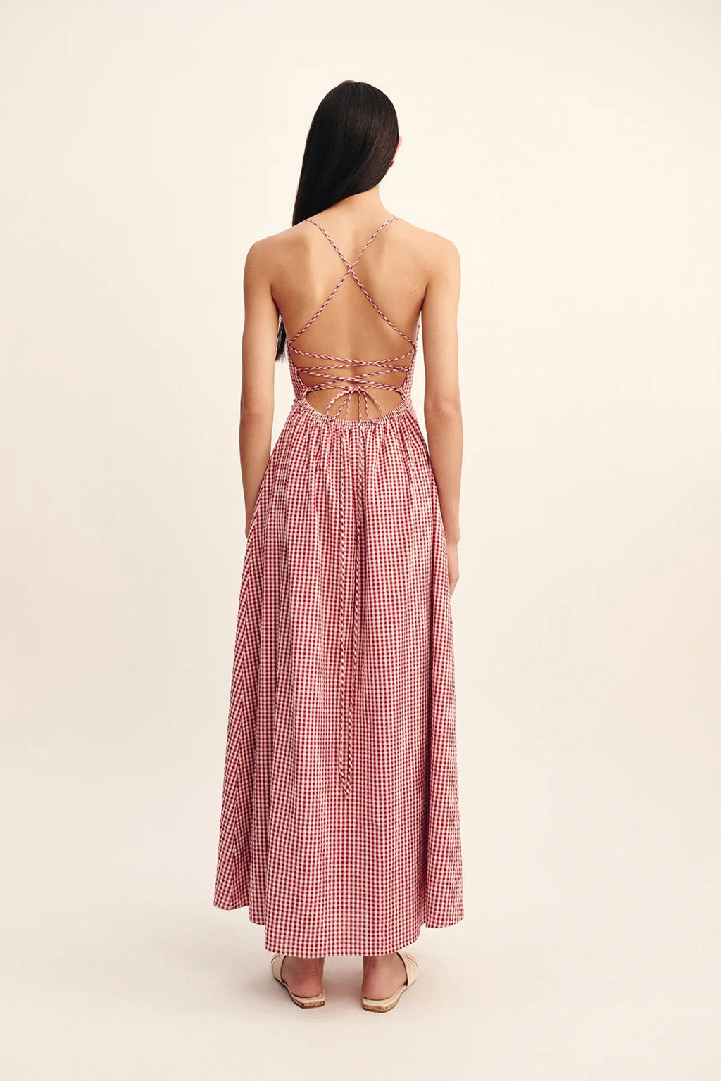 LORI DRESS IN RED GINGHAM