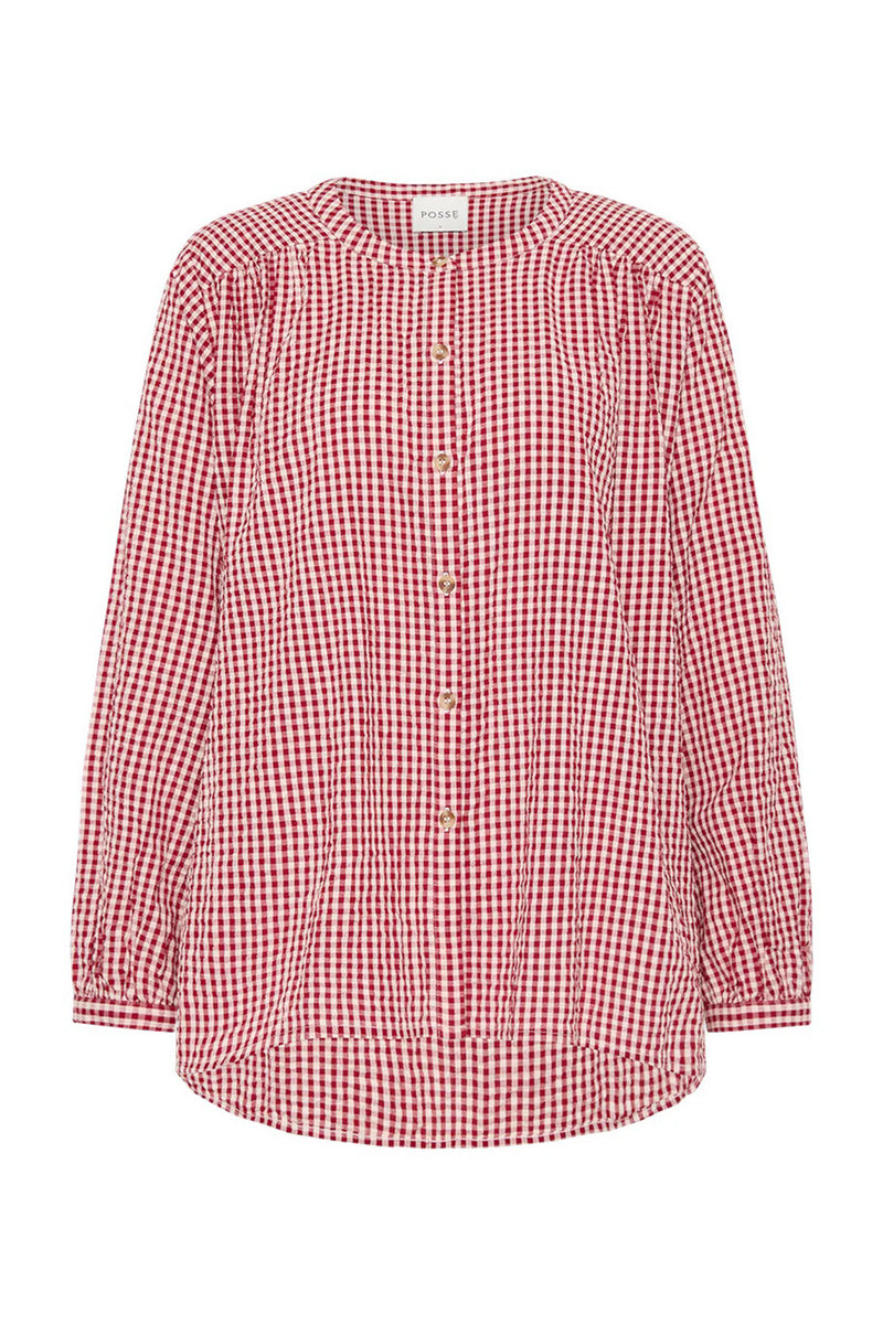 MIRA SHIRT IN RED GINGHAM