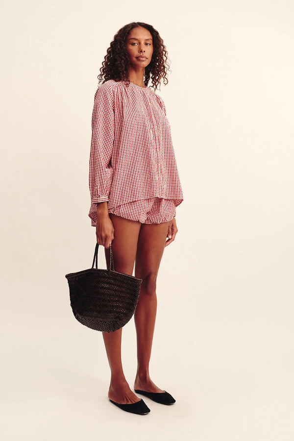 MIRA SHIRT IN RED GINGHAM