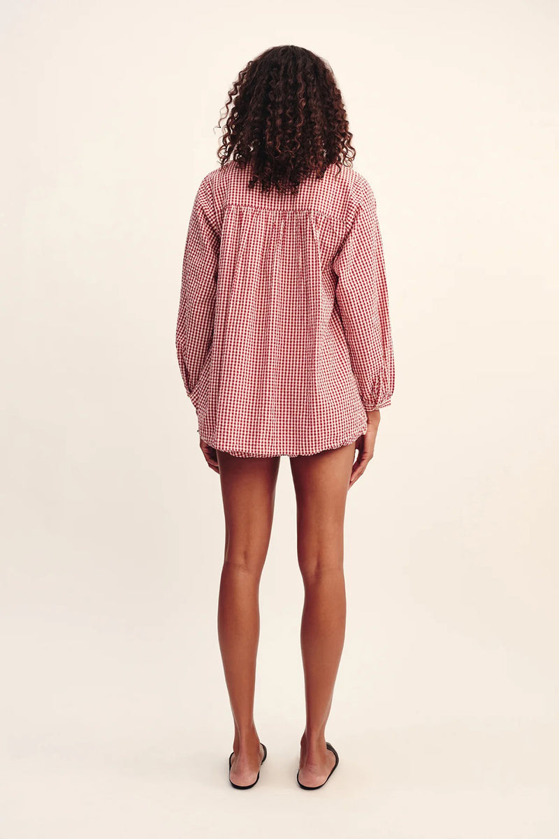 MIRA SHIRT IN RED GINGHAM