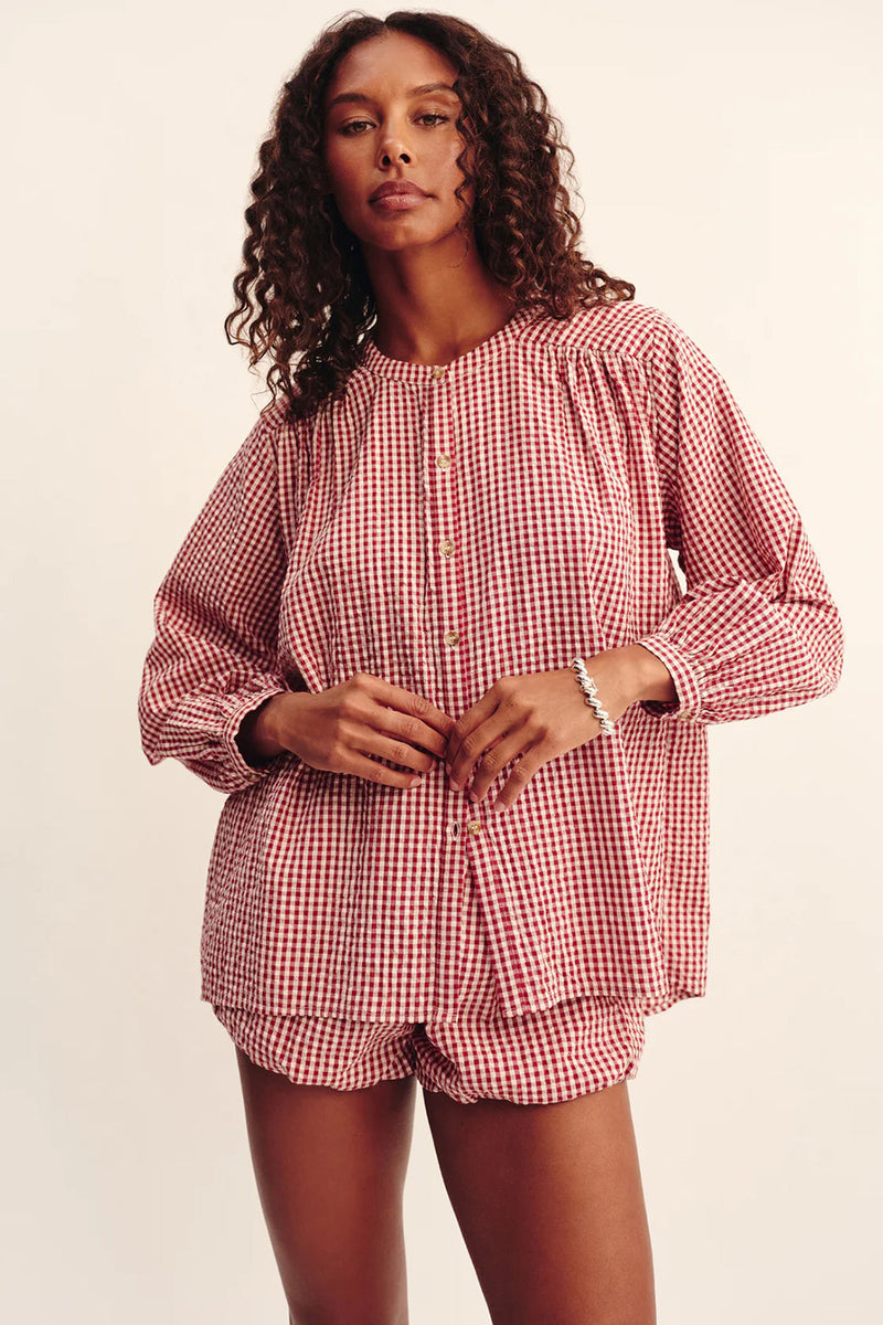 MIRA SHIRT IN RED GINGHAM