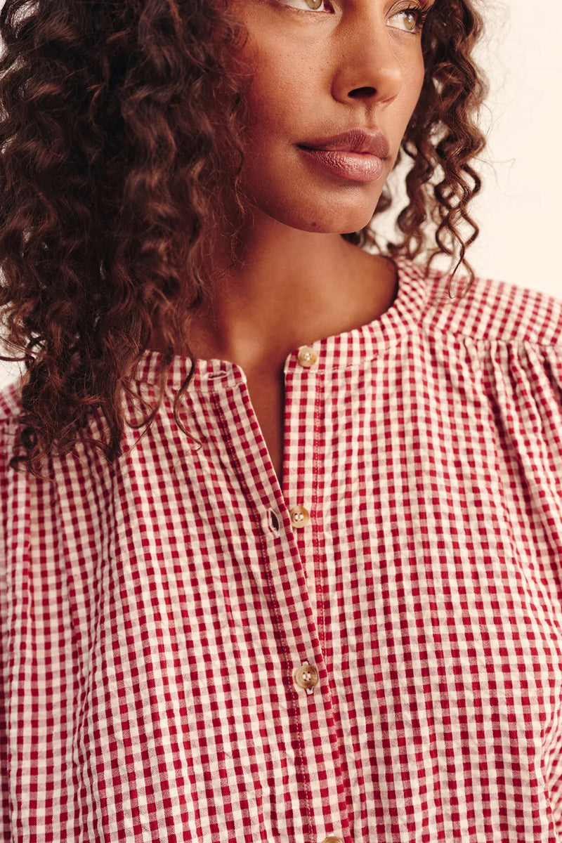 MIRA SHIRT IN RED GINGHAM