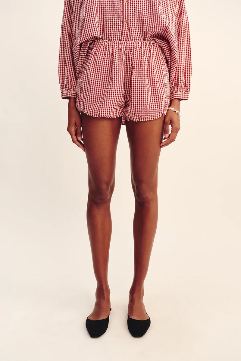 AURELIA SHORT IN RED GINGHAM
