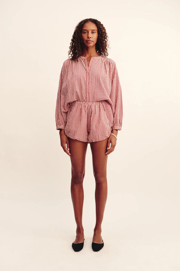 AURELIA SHORT IN RED GINGHAM