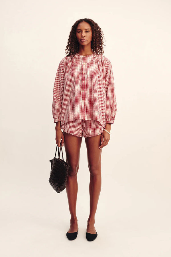 MIRA SHIRT IN RED GINGHAM