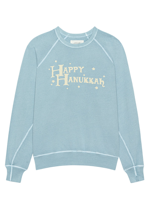 THE COLLEGE SWEATSHIRT WITH HAPPY HANNUKAH GRAPHIC