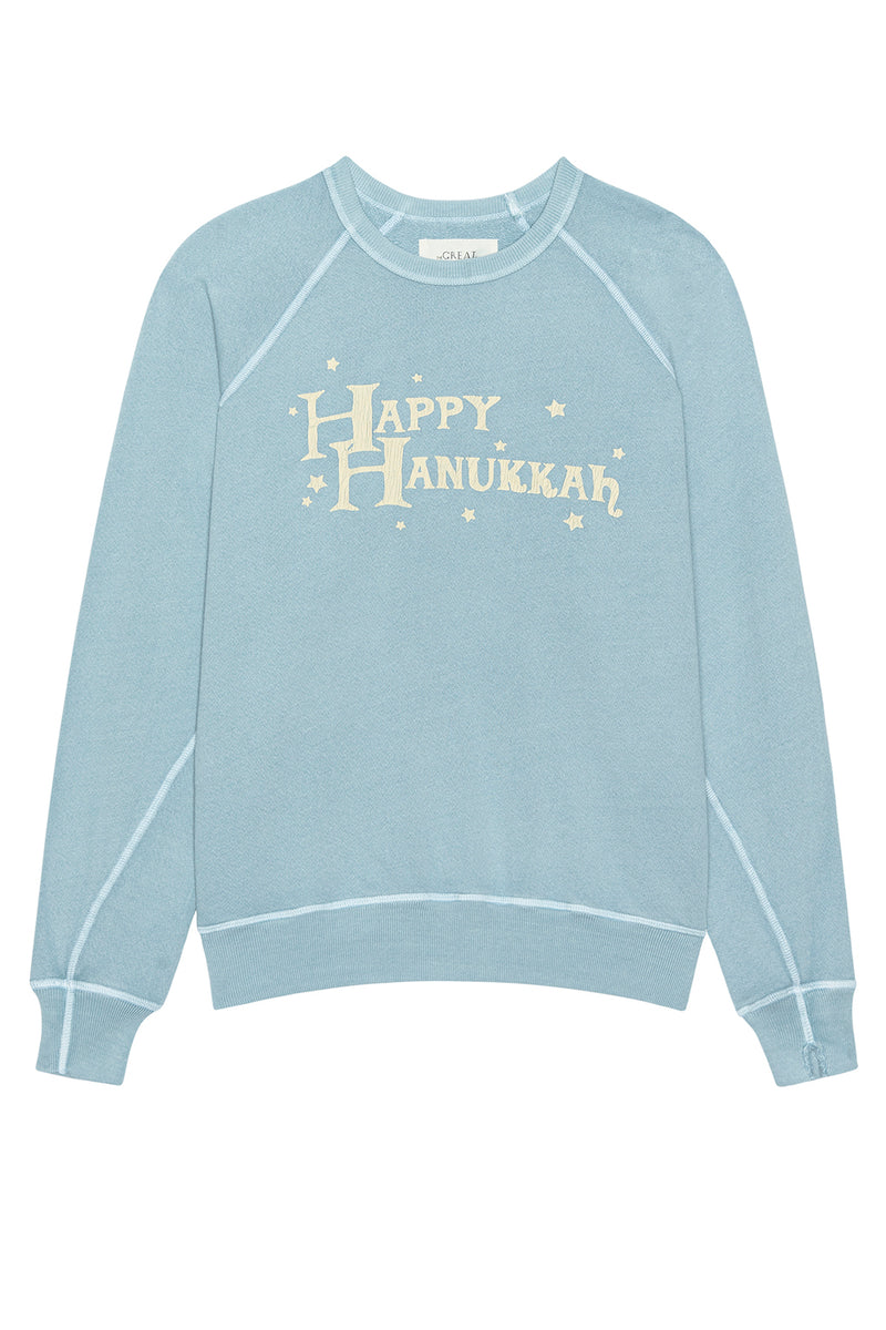 THE COLLEGE SWEATSHIRT WITH HAPPY HANNUKAH GRAPHIC