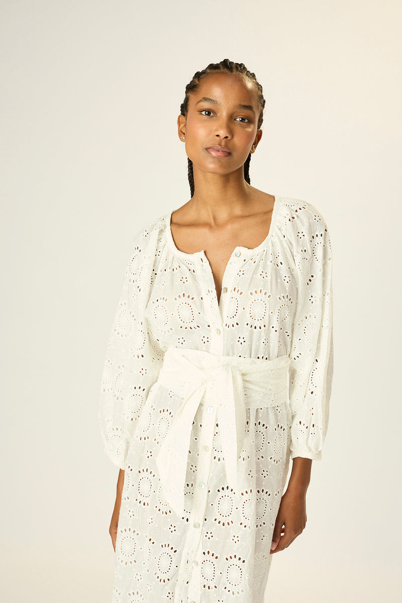 ALEX MIDI DRESS WITH SASH