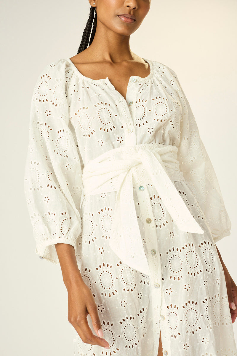 ALEX MIDI DRESS WITH SASH