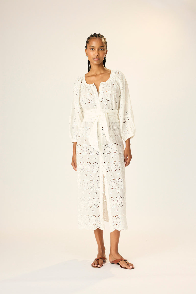 ALEX MIDI DRESS WITH SASH