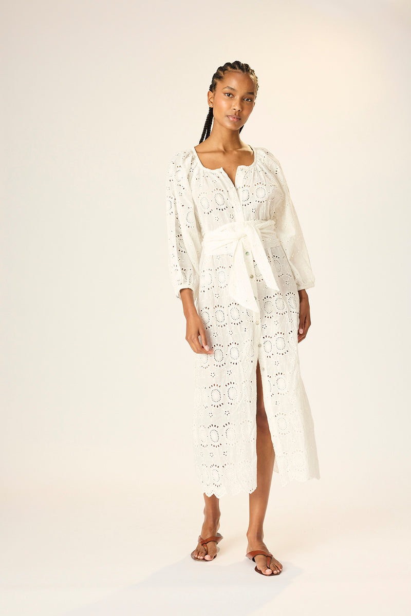 ALEX MIDI DRESS WITH SASH